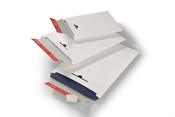 Visszazárható karton boríték (fehér) 160x175x30mm